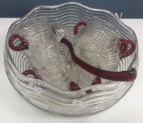 A late 20th Century punch bowl,