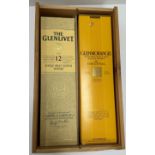 One bottle The Glenlivet 12 year old single malt Scotch Whisky, original cardboard case,