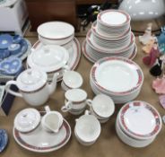 A Villeroy & Boch "Rialto" eight place dinner service comprising eight dinner plates, eight salad