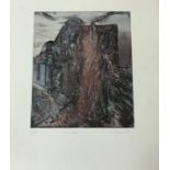 AFTER B TEMPEST "Niobe", study of buildings, coloured artist's proof etching, signed, titled and