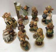 A collection of ten Goebal Hummel figures including "My wish is small", "Blessed event", "The