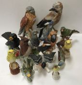 A collection of fourteen Goebel bird figures various including "Falcon" (CV110-1969) 22.5 cm