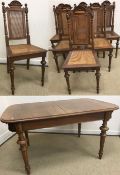 A late 19th Century Continental (possibly Swiss) rounded rectangular extending dining table, the top