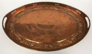 An early 20th Century Newlyn School tray