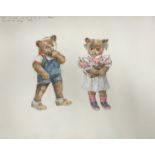 PETER S HALL "Two young bears in childre