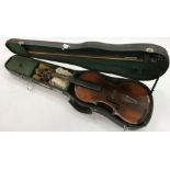 A Hopf violin bearing "Stradivarius" lab