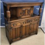 A 20th Century oak court cupboard in the