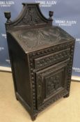 A 19th Century French carved oak bible b