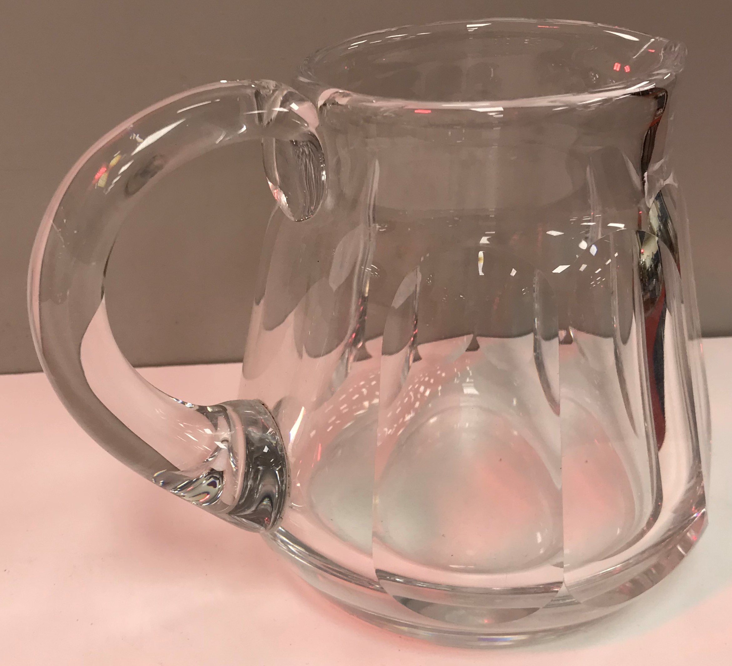 An early 20th Century Baccarat glass jug