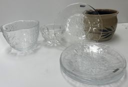 A Kosta Boda Swedish art glass bowl deco