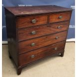 A 19th Century mahogany chest, the plain