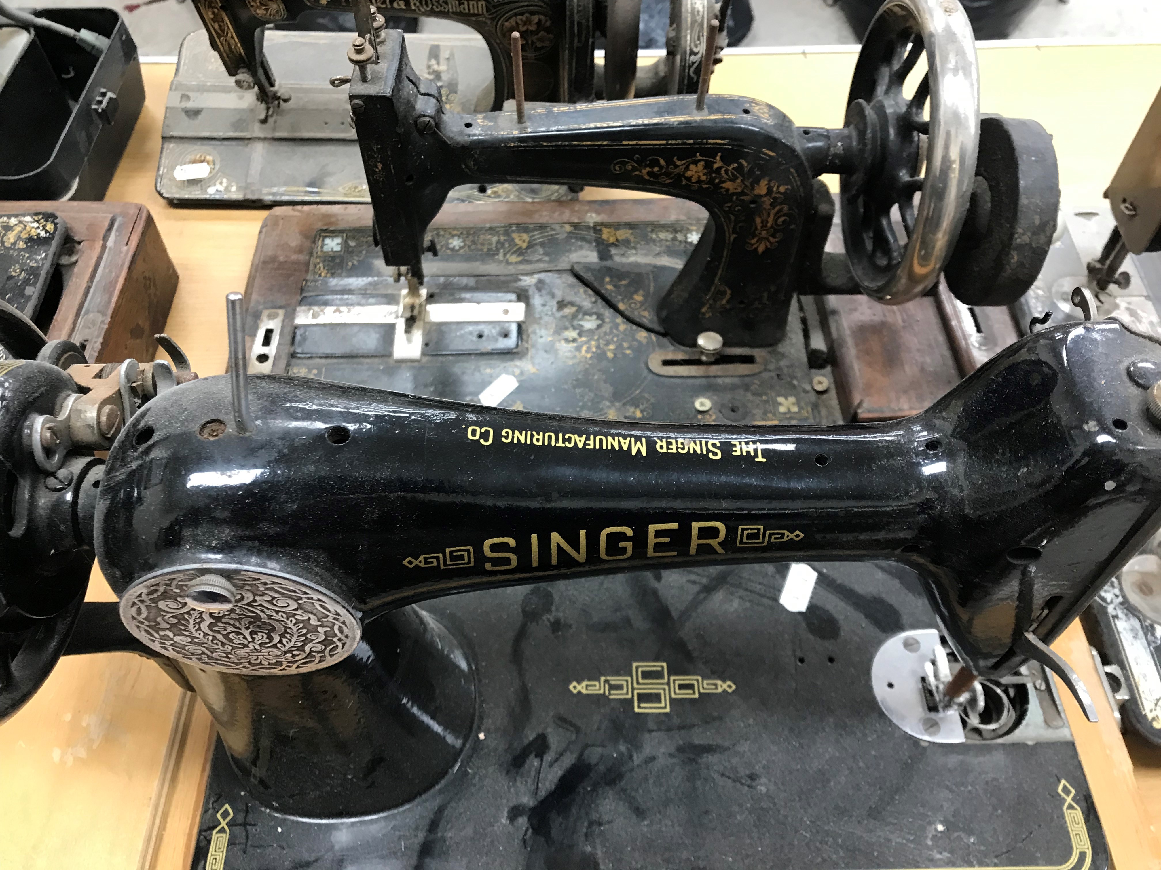 Eight vintage sewing machines (sold for - Image 3 of 6