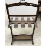 A Victorian mahogany whip and boot rack,