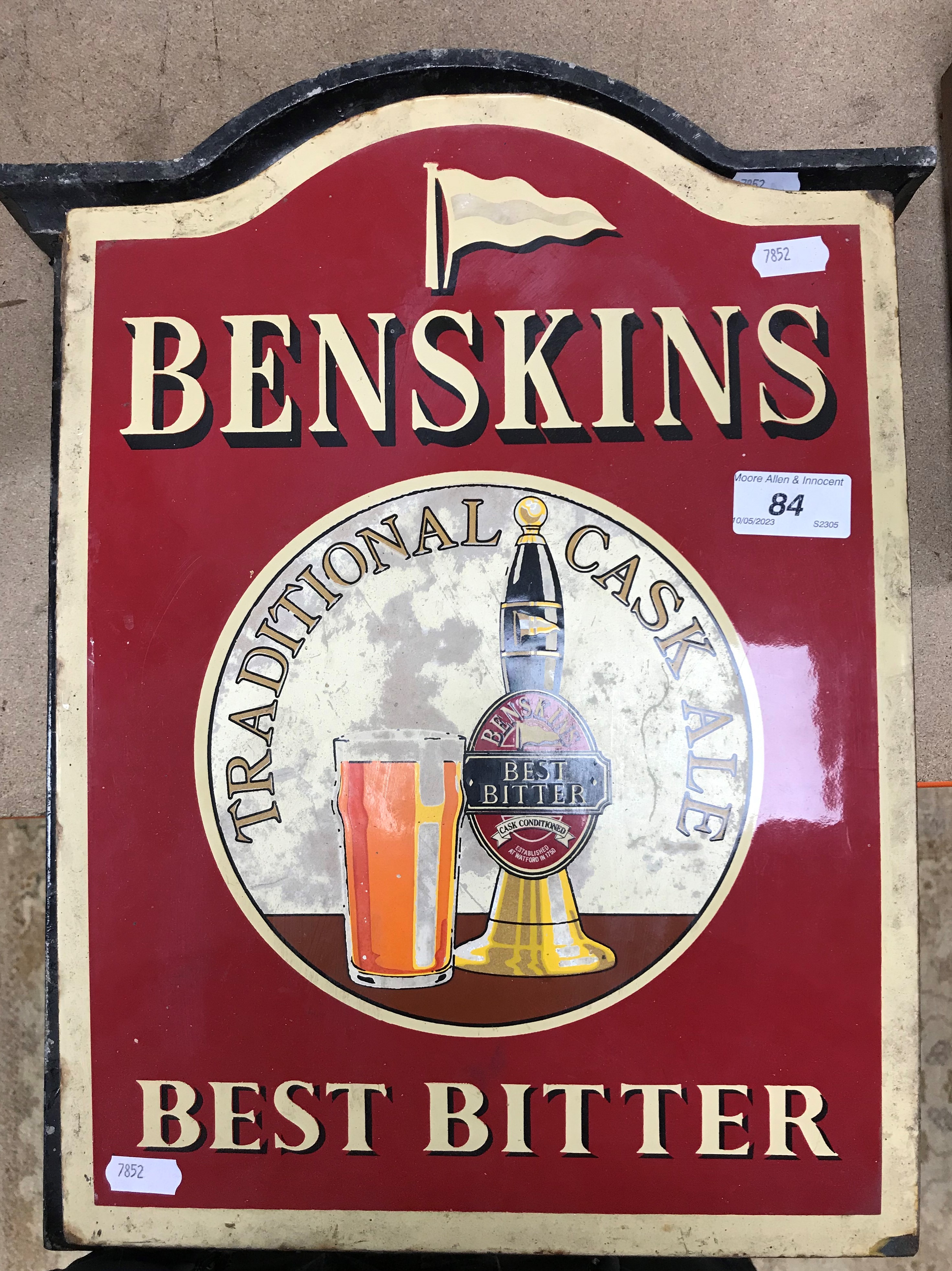 An enamelled advertising sign for Benski - Image 3 of 4