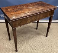 A late George III mahogany tea table, th