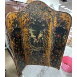 A 19th Century Continental painted leath