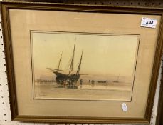 JOHN VARLEY (1778-1842) "Fishing boats m