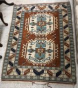 A 20th Century Persian rug, the blue and
