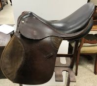 A leather general purpose saddle, sprung