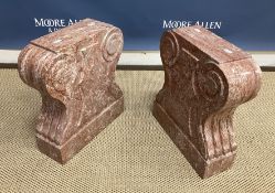 A pair of Rosso marble Classical style b