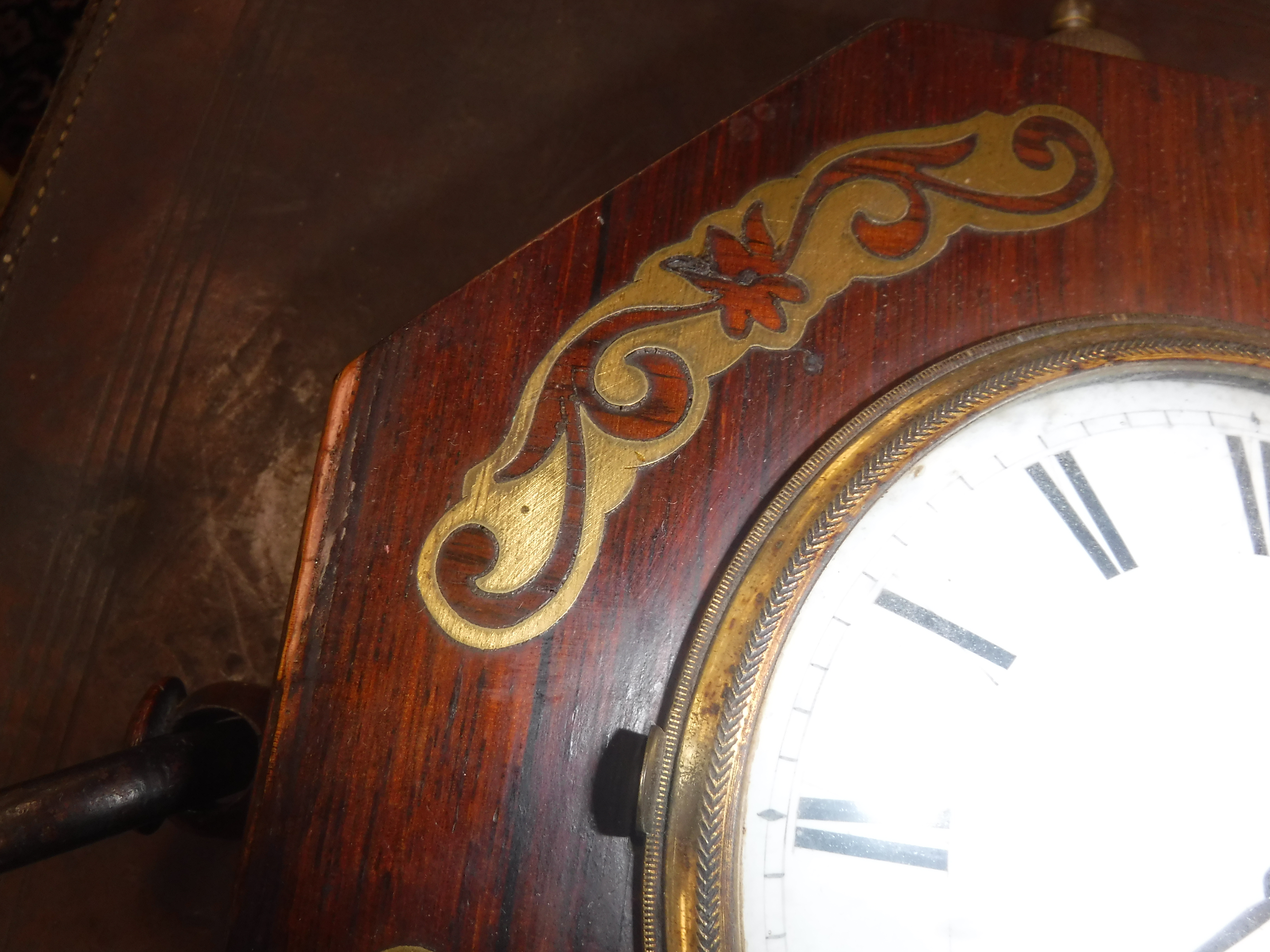 An Edwardian mahogany and inlaid cased m - Image 4 of 12
