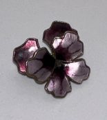 A mid 20th Century pansy brooch by David