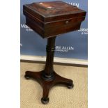 An early 19th Century rosewood teapoy of