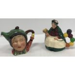 A collection of novelty teapots including Royal Doulton International Collector's Club "Old Salt",