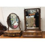 An 18th Century walnut toilet mirror,