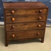 A 19th Century mahogany chest,