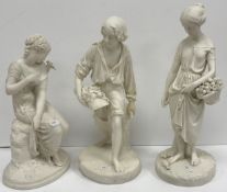 A pair of 19th Century Paragon Copeland style figures "Paul" and "Virginia",
