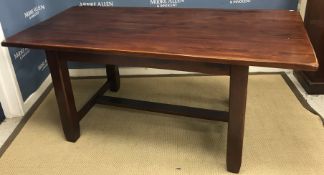 A mahogany refectory style dining table,