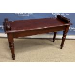 A mahogany window seat in the Victorian manner,