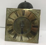 An early 18th Century hook and spike wall clock,