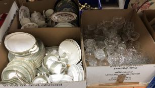 A box containing Royal Doulton "English Renaissance" part dinner service,