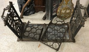 A 19th Century painted cast iron umbrella stand in the Coalbrookdale manner with Gothic Revival