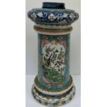 A 19th Century Chinese famille rose porcelain oil lamp,
