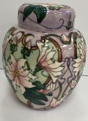 A Moorcroft "Blakeney Mallow" pattern ginger jar,