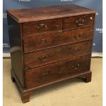 An oak chest in the 18th Century manner,