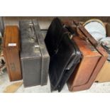 A vintage leather filing case,