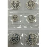 A set of sealed 2003 Maundy money, containing 1, 2, 3, 4 pence coins,