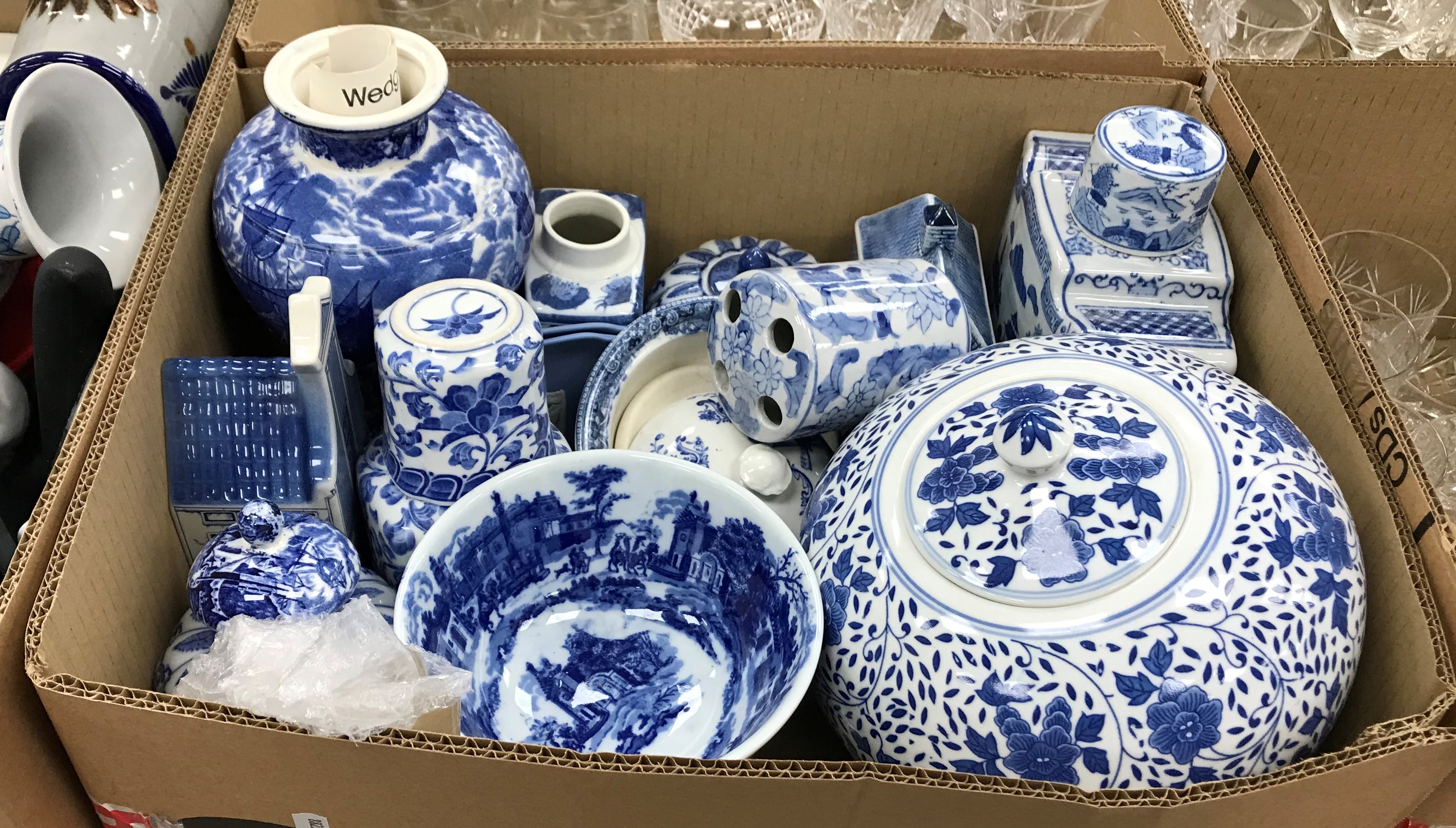 Two boxes of assorted china wares to include various English, Chinese and Dutch, - Image 3 of 4