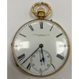 A 19th Century Manoah Rhodes & Son 18-carat gold pocket watch,