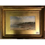 JOHN NESBITT "Near Musselburgh" beach scene with industry in background, watercolour, signed,