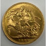A George V gold sovereign 1925
