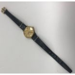 A ladies Omega Deville wristwatch with leather strap CONDITION REPORTS Unknown if