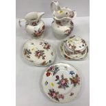 A collection of 19th Century and other Derby and or Derby type floral spray decorated pottery and