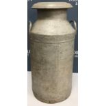A vintage aluminium Swiftcan milk churn by Swifts of Scarborough Ltd,