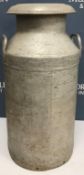A vintage aluminium Swiftcan milk churn by Swifts of Scarborough Ltd,