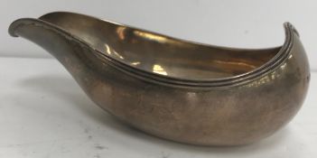 A George III silver pap boat with reeded edge (by Peter & Ann Bateman, London 1792) 1.